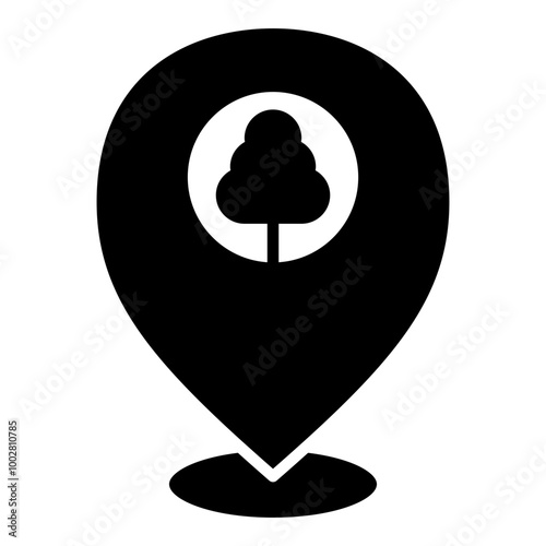 Jungle Location Simple Solid Icon