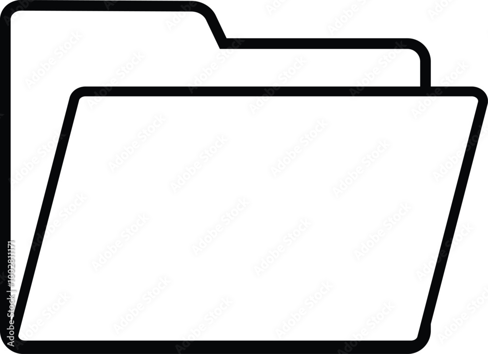 outline Folder icon vector, file collection, Document folder, Document collection icon, outline file sign outline Folder icon vector, file collection, Document folder, Document collection icon, outline file sign