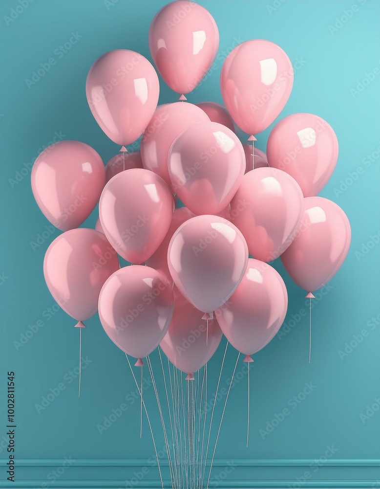 Cheerful Airiness: Pink Balloons in a Soft Blue Atmosphere
Cheerful Airiness: Pink Balloons in a Soft Blue Atmosphere