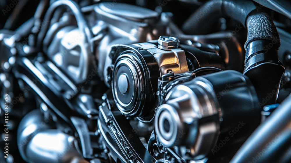 close up of a motorcycle engine close up of a motorcycle engine