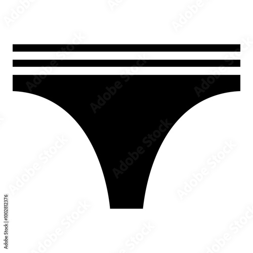Single underwear solid icon