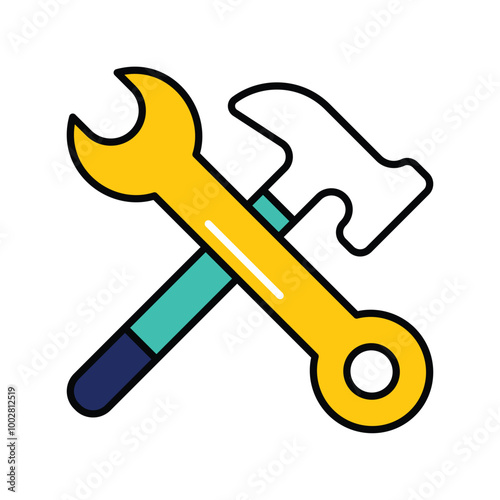 settings color line icon with white background vector stock illustration