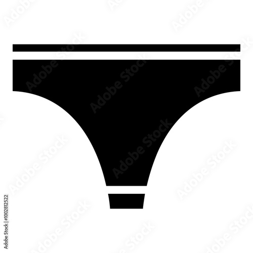 Single underwear solid icon