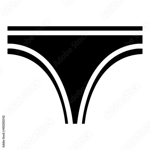 Single underwear solid icon
