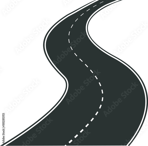 turning Road icon, highway icon, highway race track, city Journey sign, Curved highway, Curved road track