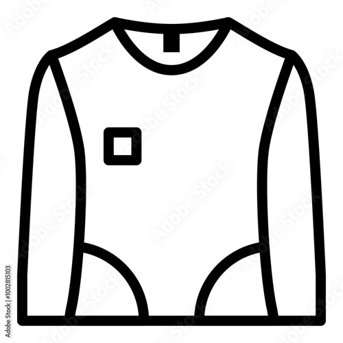 Long sleeve icon. Simple shirt vector illustration.
