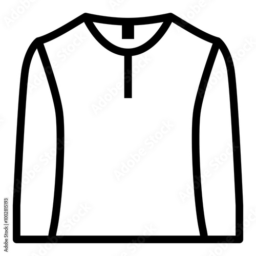 Long sleeve icon. Simple shirt vector illustration.