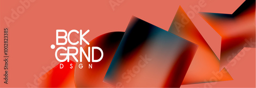 Fluid color geometric shapes abstract background. Vector Illustration For Wallpaper, Banner, Background, Card, Book Illustration, landing page