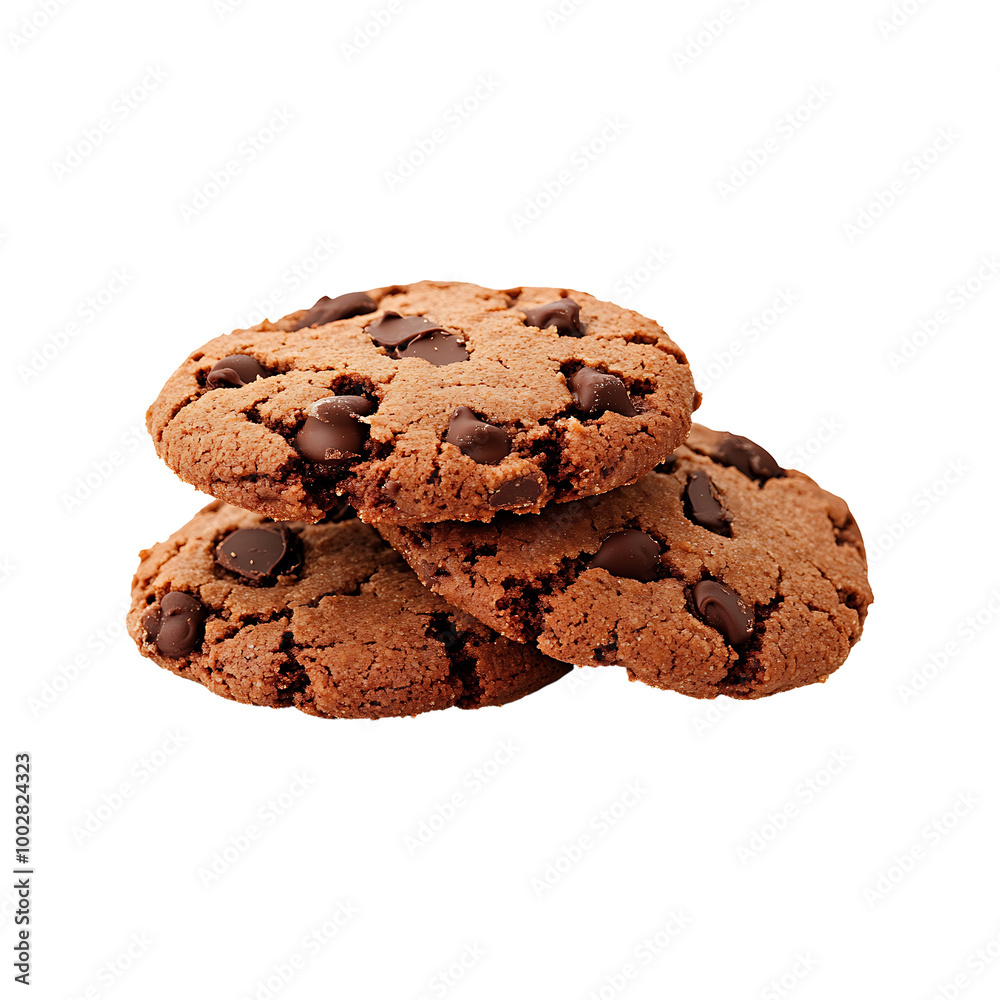 chocolate chip cookies isolated chocolate chip cookies isolated