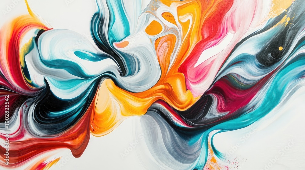 Obraz premium Beautiful swirling trails symbolizing honesty create an intricate abstract pattern on a white backdrop, offering a stunning display of integrity