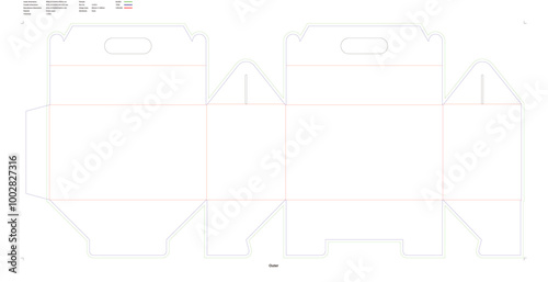 Custom dimensions gable box tuck end box variations dieline 112311