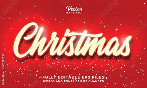 glittering christmas text effect editable eps cc file