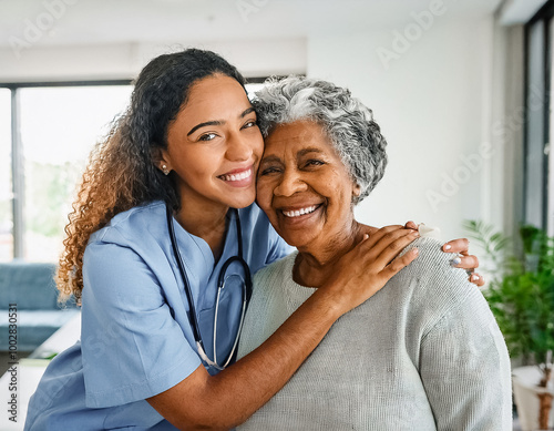 young nurse with a senior patient