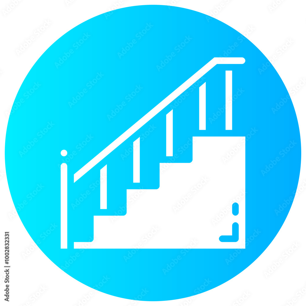 stairs round glyph vector icon stairs round glyph vector icon