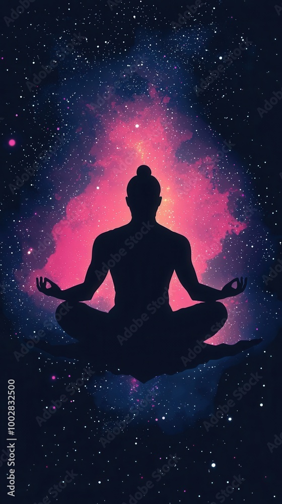 Vishnu meditating in space, balancing the forces of the universe with a serene expression, Vishnu, balance, cosmic meditation Vishnu meditating in space, balancing the forces of the universe with a serene expression, Vishnu, balance, cosmic meditation