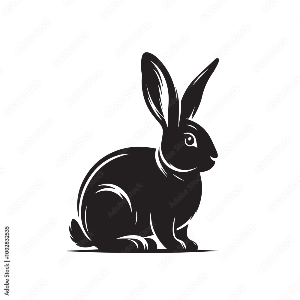 Obraz premium illustration of a rabbit,rabbit, bunny, easter, cartoon, animal, illustration, hare, vector, baby, cute, pink, art, pet, fun, spring, holiday, pets, animals, mammal, design, happy, ears, drawing, card