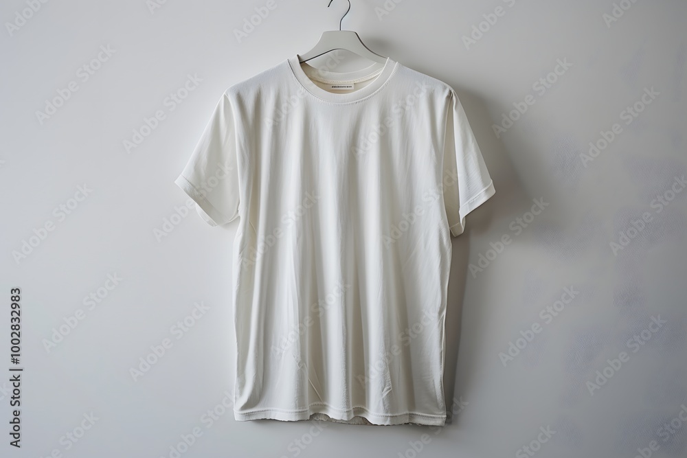 Blank White T-Shirt on a Hanger Blank White T-Shirt on a Hanger