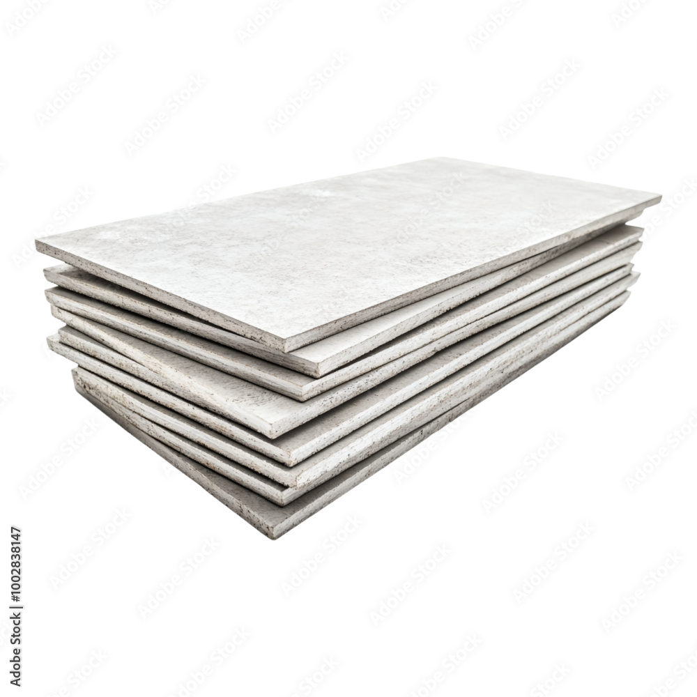 Smooth Cement Fiber Boards Stacked Isolated Image Smooth Cement Fiber Boards Stacked Isolated Image