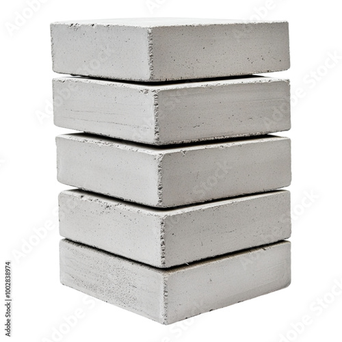 Stack of Clean Cut Concrete Blocks