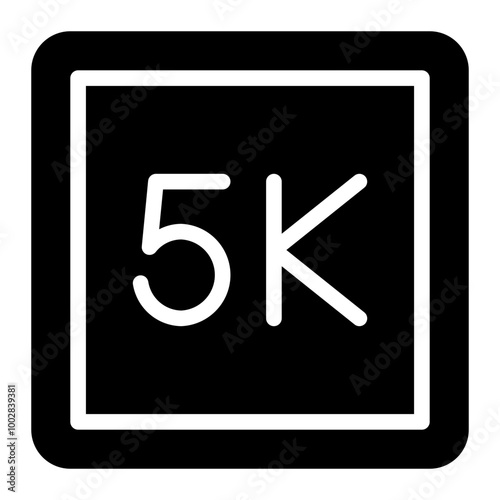 5k glyph icon
