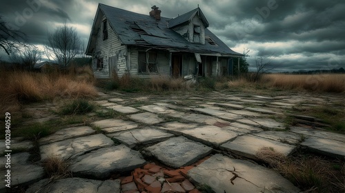 Abandoned Weathered Farmhou...