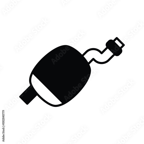 exhaust pipe glyph icon with white background vector stock illustration