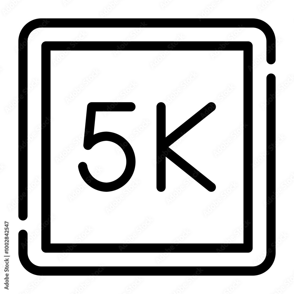 5k line icon