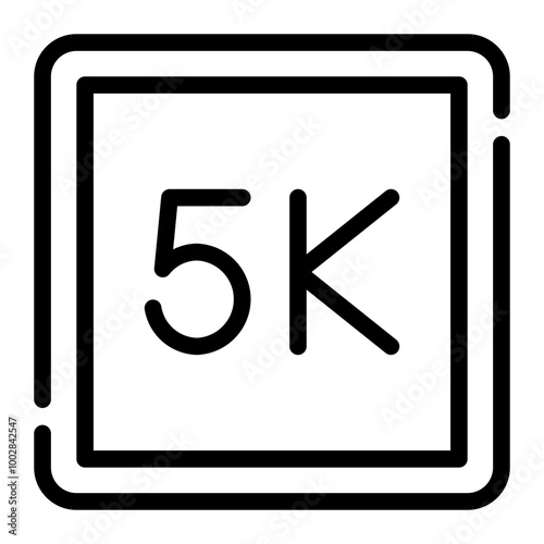 5k line icon