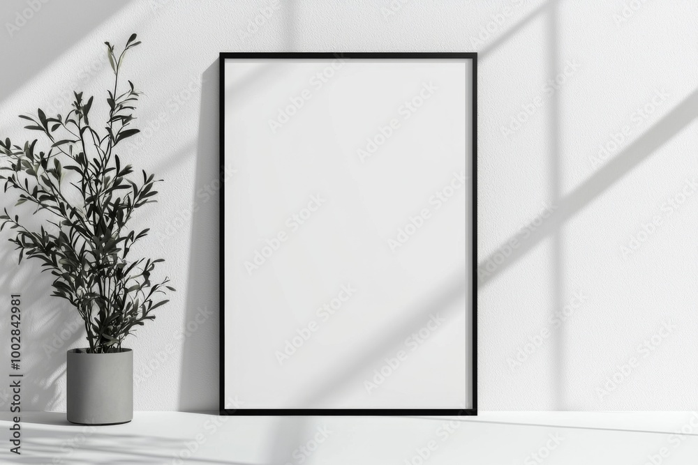A3 Poster Mockup on White Background created with Generative AI A3 Poster Mockup on White Background created with Generative AI