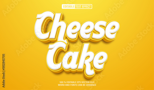 Editable 3d text style effect - Cheese Cake text effect Template