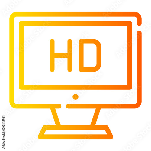 television gradient icon