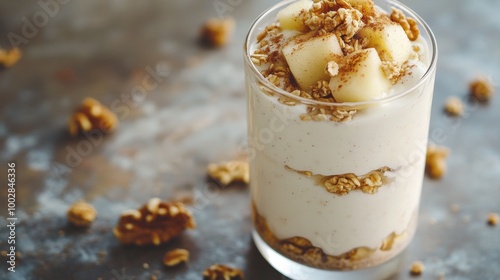 Wallpaper Mural A delicious and healthy smoothie made with yogurt, apples, granola, cinnamon, and walnuts. Perfect for a fall breakfast or snack. Torontodigital.ca