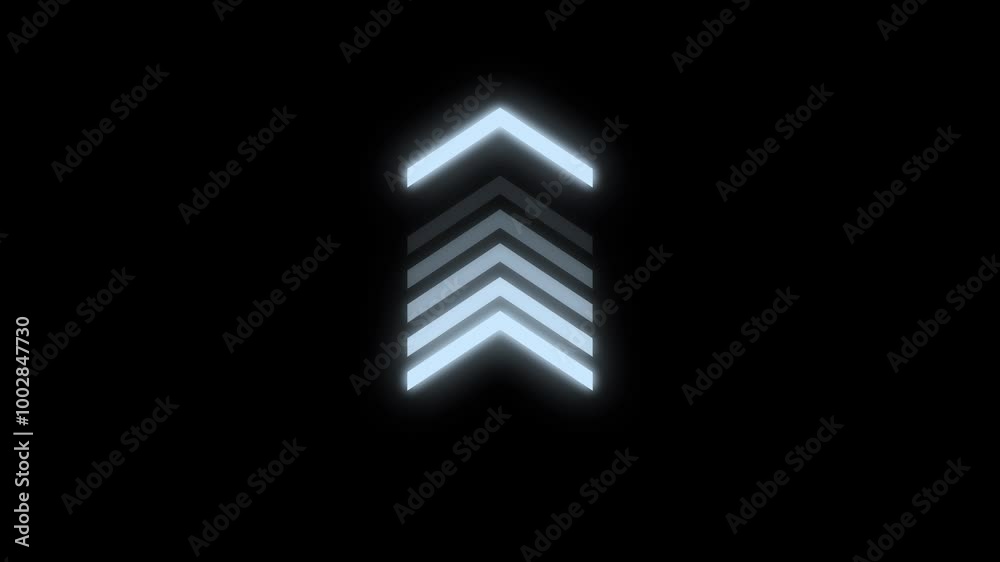 Swipe up arrow's icon animation.