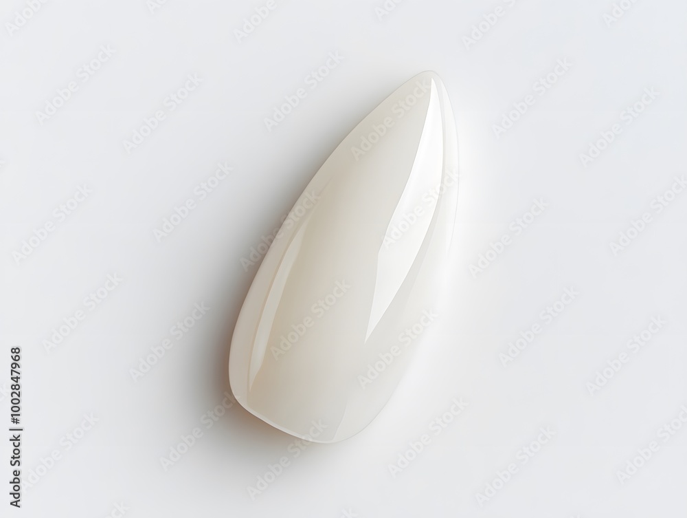 Elegant Curved White Organic Abstract Seashell-like Form
