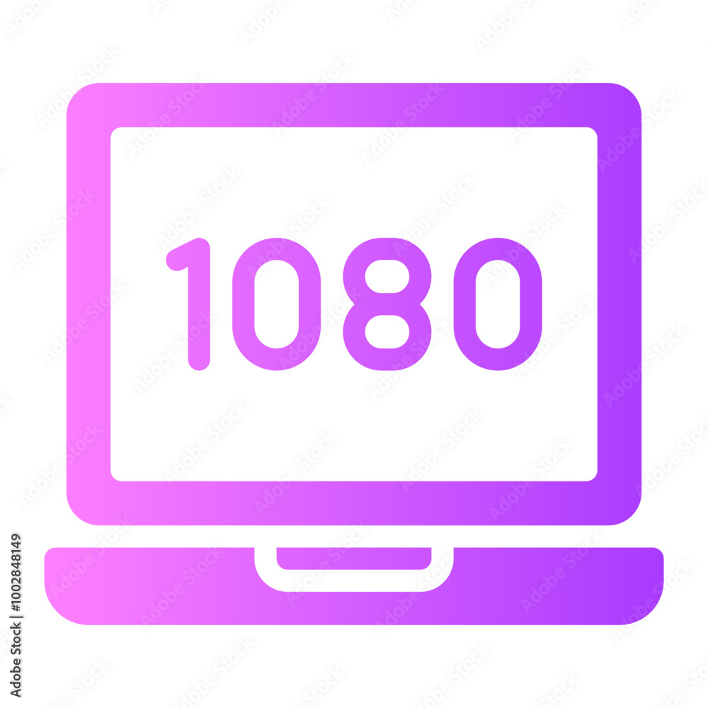 1080p Full HD gradient icon 1080p Full HD gradient icon