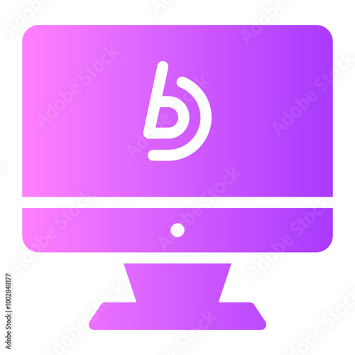 blue ray television gradient icon