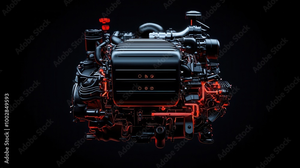 Schematic of a car engine showing energy loss and efficiency, thermodynamics, mechanical efficiency concept Schematic of a car engine showing energy loss and efficiency, thermodynamics, mechanical efficiency concept