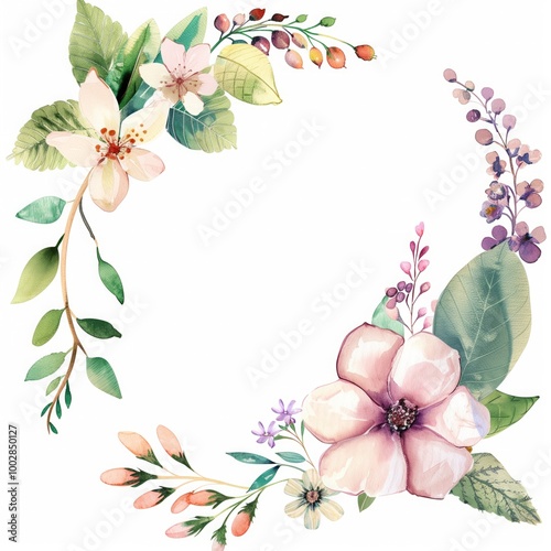 A flowery design with a white background