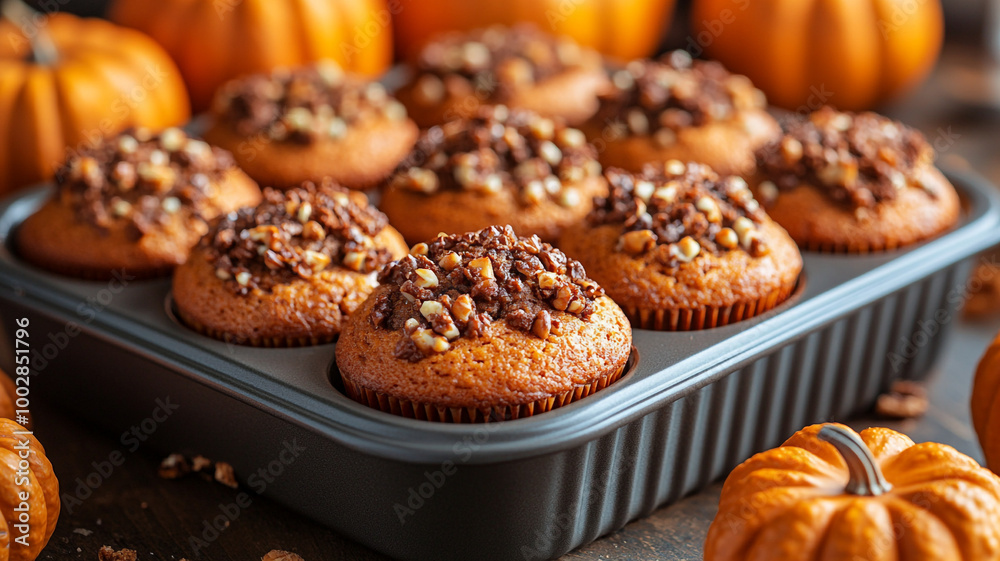 Pumpkin cupcakes. Pumpkin muffins on the table. Pumpkin cupcakes. Pumpkin muffins on the table.