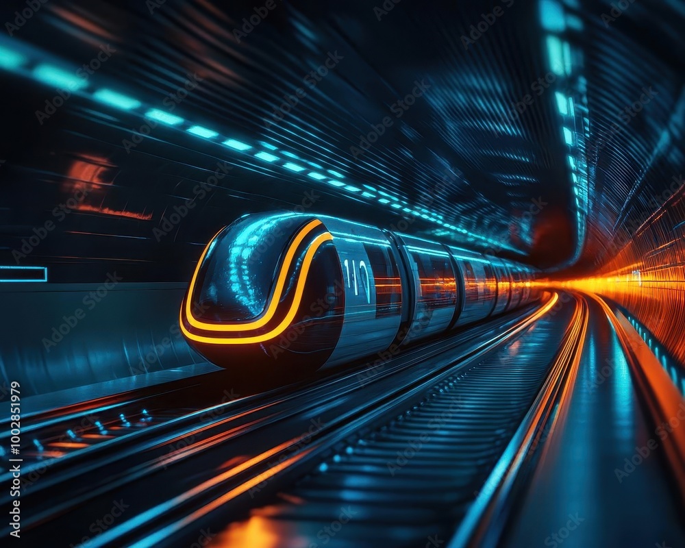 3D CAD concept of a futuristic underground transport system, 3D CAD, urban infrastructure design concept 3D CAD concept of a futuristic underground transport system, 3D CAD, urban infrastructure design concept