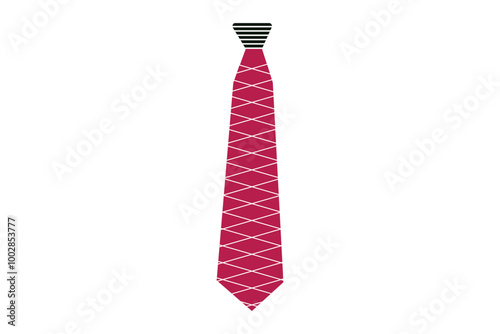 Tie icon design. Necktie icon design on white background. Tie colorful design. Necktie fashion concept. Vector illustration.