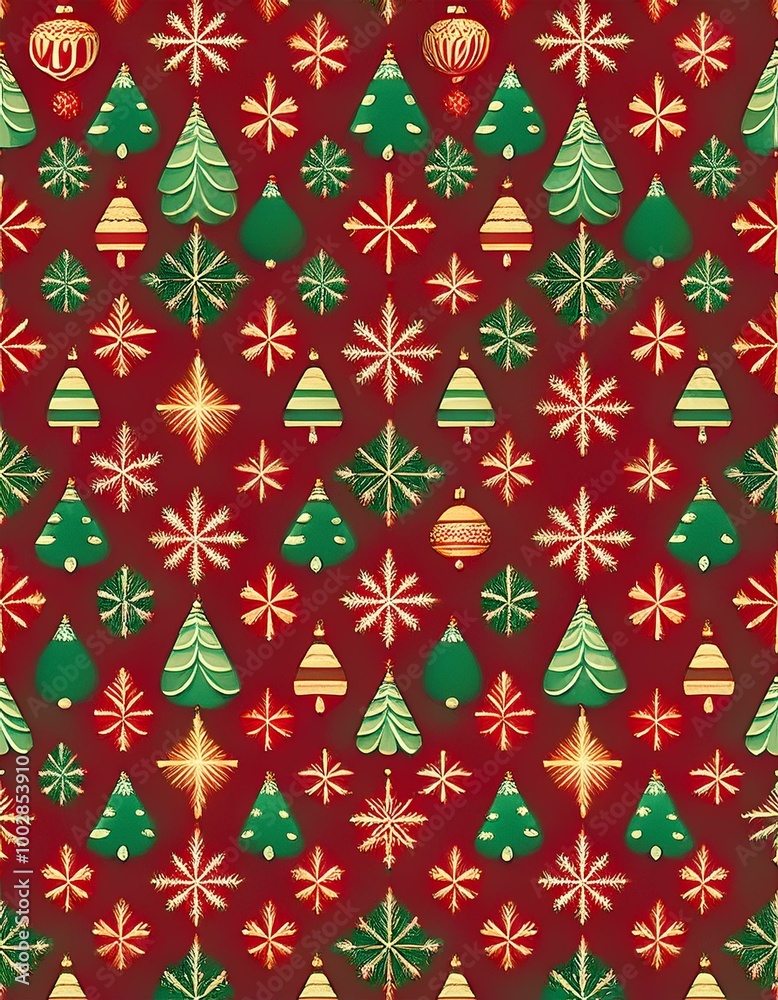 Red Christmas pattern Red Christmas pattern