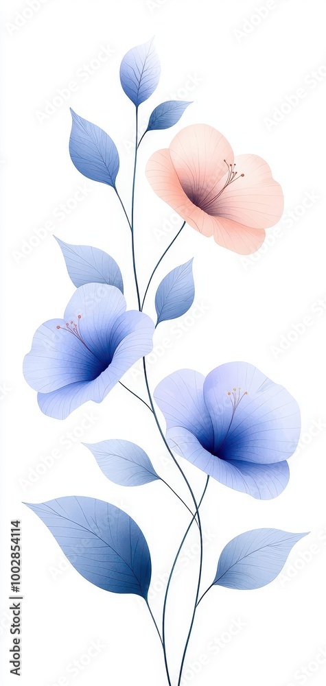 A delicate arrangement of pastel flowers in soft blue and pink tones, perfect for enhancing any creative design or project. A delicate arrangement of pastel flowers in soft blue and pink tones, perfect for enhancing any creative design or project.
