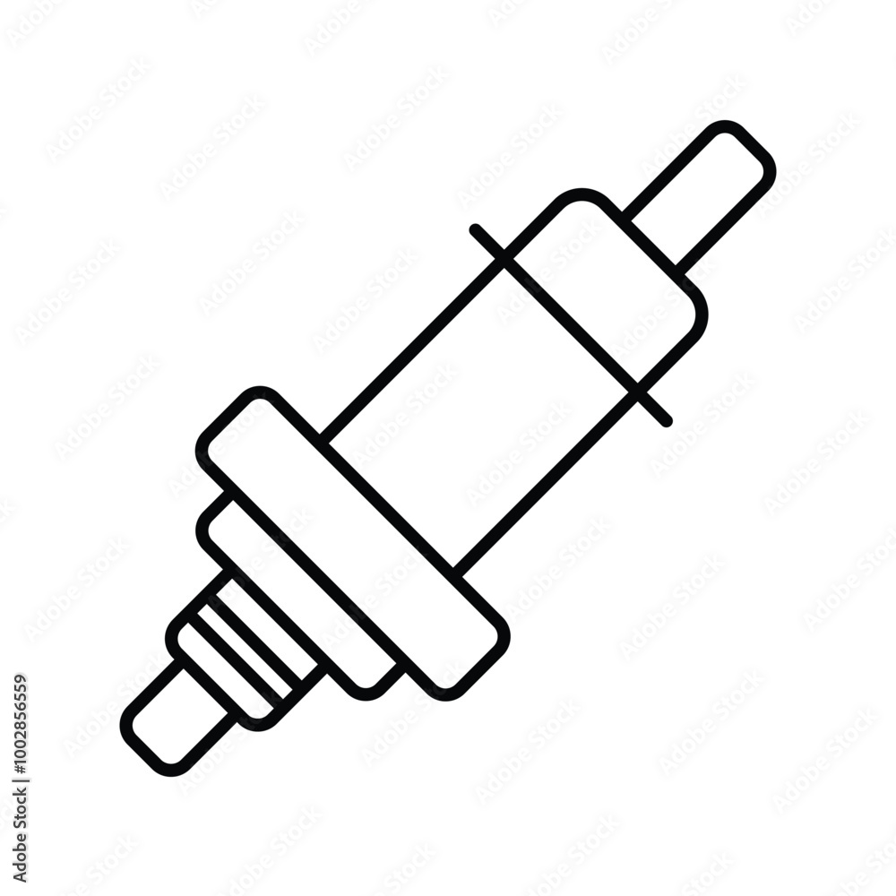 spark line icon with white background vector stock illustration spark line icon with white background vector stock illustration