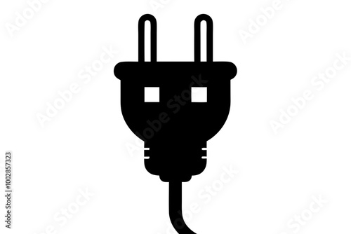 electric plug silhouette vector