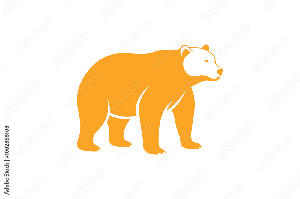 Obraz premium Bear vector illustration on white background