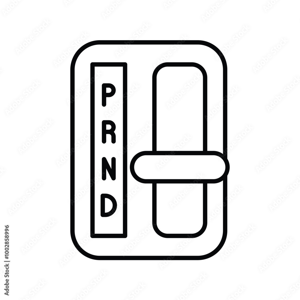 gearshift line icon with white background vector stock illustration gearshift line icon with white background vector stock illustration