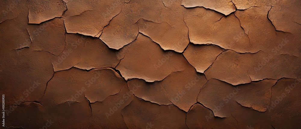 Textured brown leather background with cracked surface design.