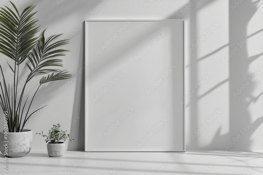 A3 Poster Mockup on White Background created with Generative AI
