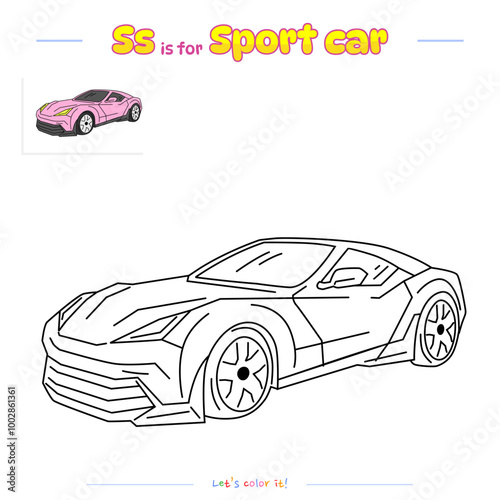 Coloring Page Sport car 5